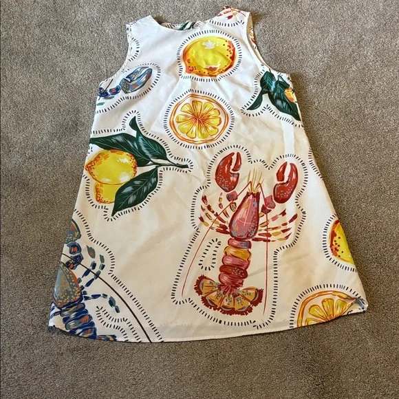 Colorful Lobster and Citrus Print Dress - Picture 1 of 2